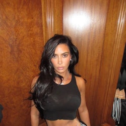 Kim Kardashian short bangs hairstyle