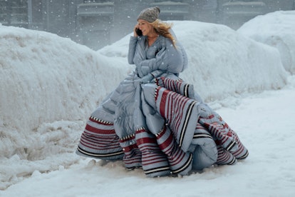 sarah jessica parker moncler x valention coat and just like that season 2