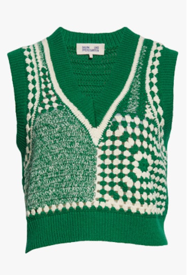 Cicilla Mix Stitch Crochet Organic Cotton Vest