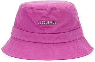 Jacquemus purple bucket hat.