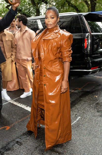 Janet Jackson is seen arriving to the Christian Siriano SS24 Fashion Show during New York Fashion We...
