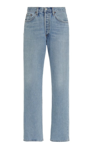 Lana Rigid High-Rise Cropped Organic Cotton Straight-Leg Jeans