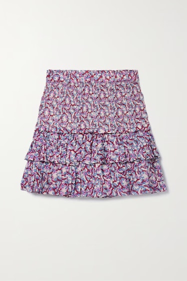 Isabel Marant Étoile Naomi ruffled floral-print cotton-voile mini skirt