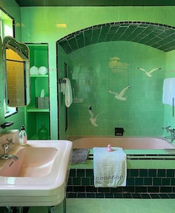Green bathtub 