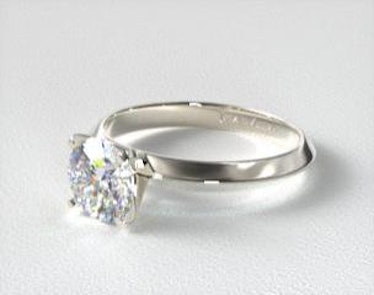 14K White Gold Diamond Pavé Basket Engagement Ring