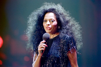 Photo taken on May 11, 1989 shows US singer Diana Ross performing at the Palais des Sports in Paris....