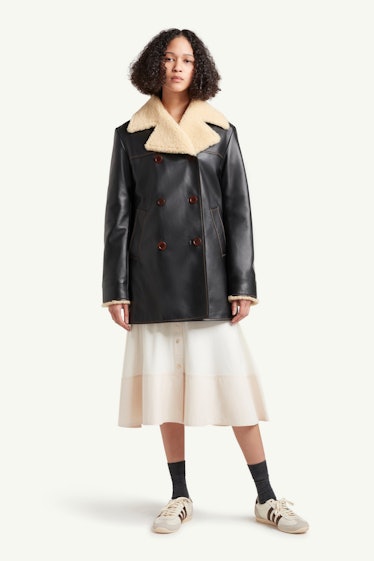 Florence Leather & Shearling Coat