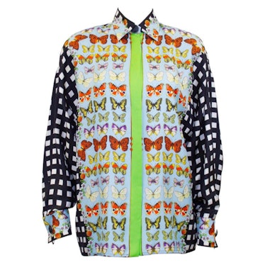 1990s Butterfly Silk Shirt