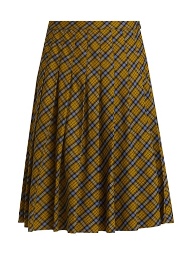 Guizio Gibson Plaid Pleated Midi-Skirt