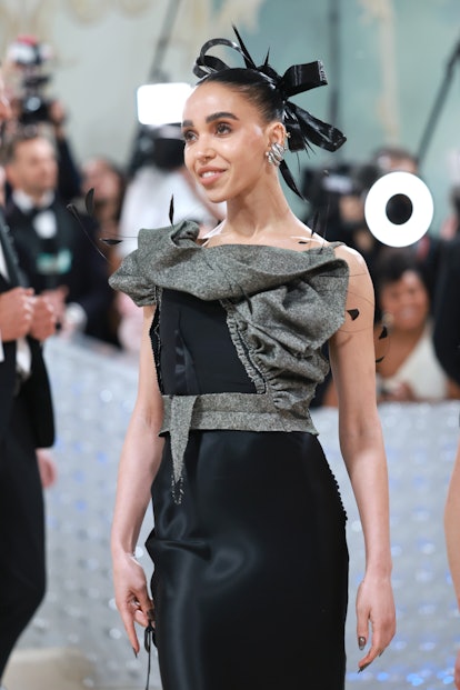 FKA twigs at Met Gala with spiked updo