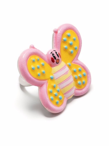 Moschino butterfly shaped ring for spring summer 2022