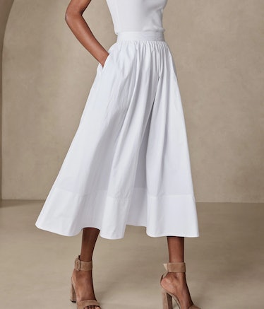 white poplin skirt
