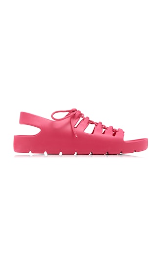 Jelly Lace-Up Rubber Sandals