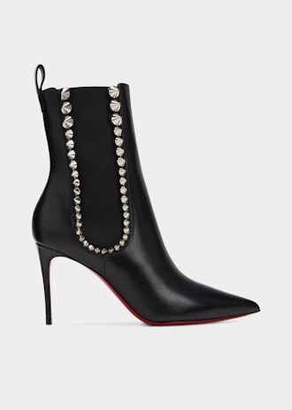 Christian Louboutin black spike ankle boots